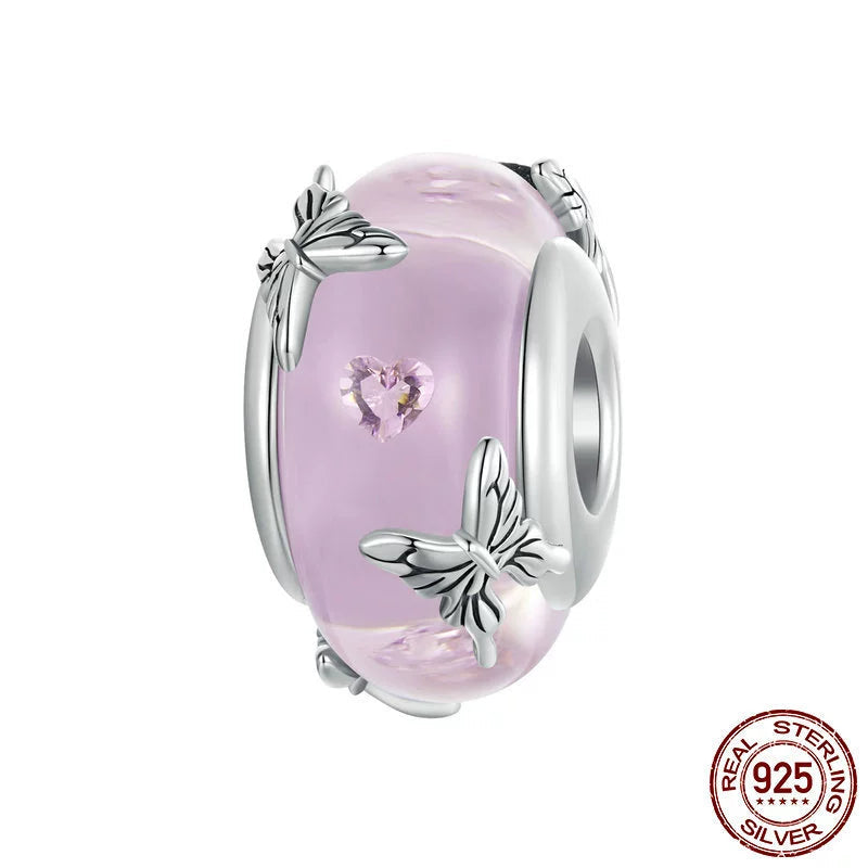 berloque separador borboletas e coração