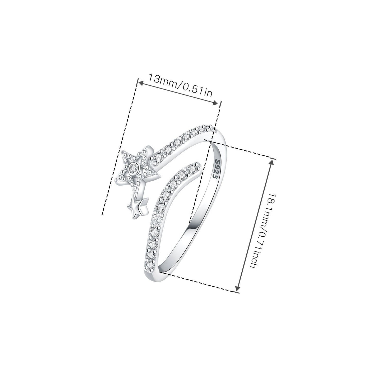 anel via láctea cravejada