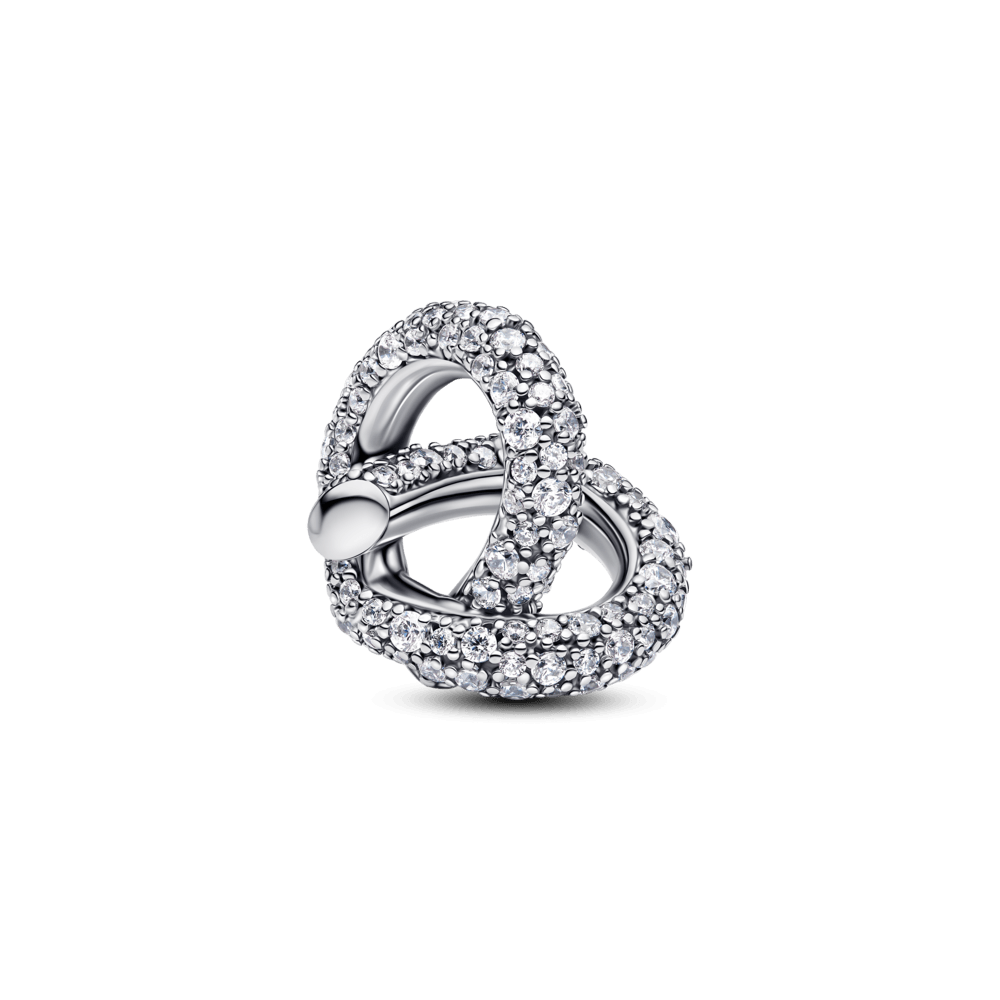 charm prata coracao em no infinito brilhante