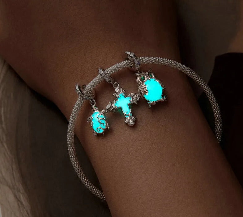 berloque pendente tartaruga luminoso