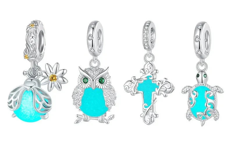 berloque pendente coruja luminoso