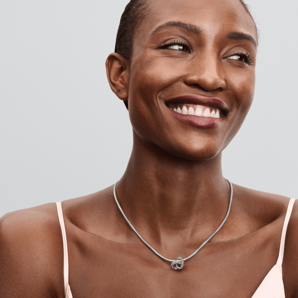 charm prata coracao em no infinito brilhante