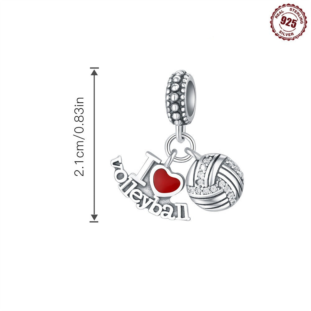 berloque "eu amo vôlei"