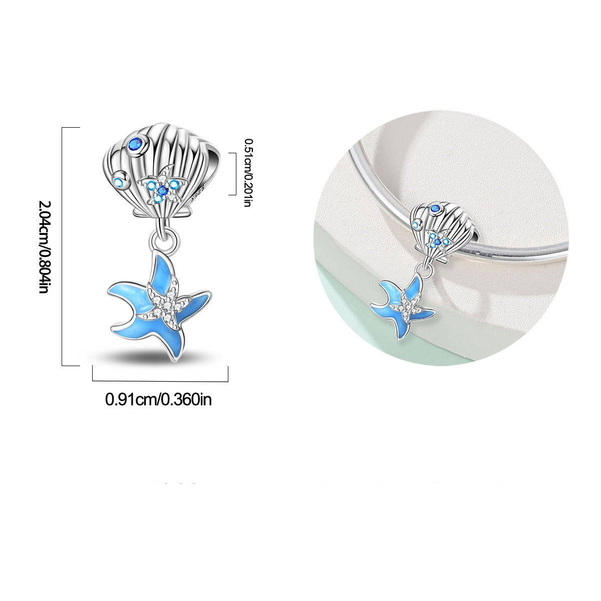 berloque oceano de brilho