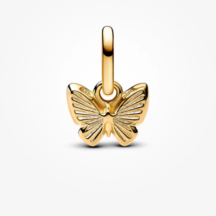 berloque borboleta azul dourada